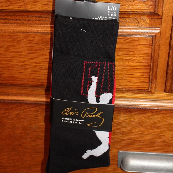 🍁5/$25🎃 Elvis Socks Size 9-12 Mens  Dress Crew Style - Picture 1 of 2